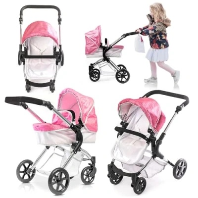 Image of Roma Stephanie Single Dolls Pram Sparkle 3 9 years