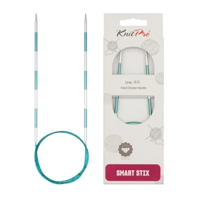 Image of KnitPro Knitting Pins: Circular, Metal Nylon, Green, 3mm