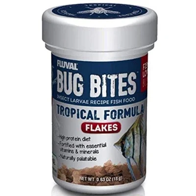 Image of Fluval Bug Bites Tropical Flakes Fish Food 18g