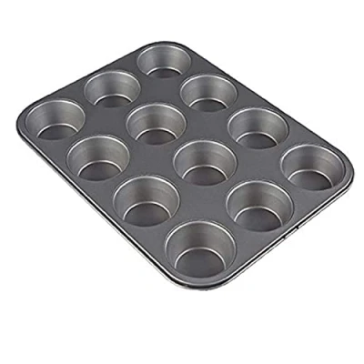 Image of iPEAK Muffin Tray Non Stick Carbon Steel Cupcake Baking Pan (1 Pack)