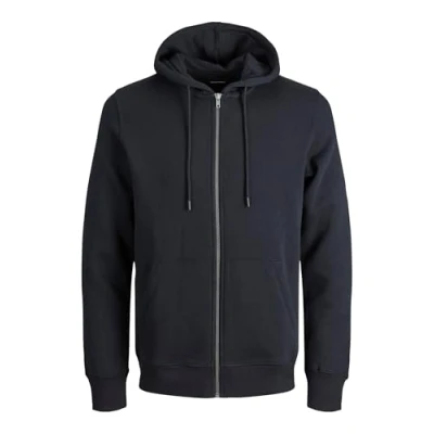 Image of JACK &amp; JONES Male Hooded Jacket Plus Plain Jacket, black, EU8XL US6XL