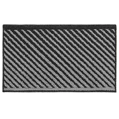 Image of JVL Stellar Machine Washable Latex Backed Doormat, 50x80cm, Black