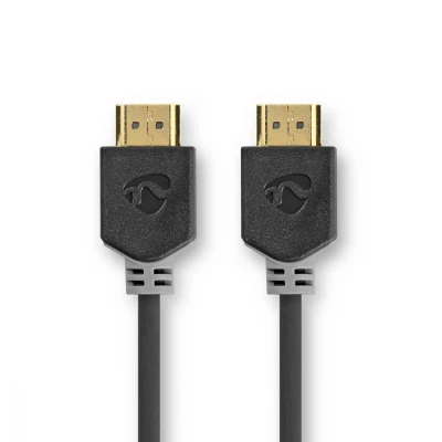 Image of Nedis Ultra High Speed HDMI™ Cable Connector 8K@60Hz 48 Gbps 3.00 m Round 6.7 mm Anthracite