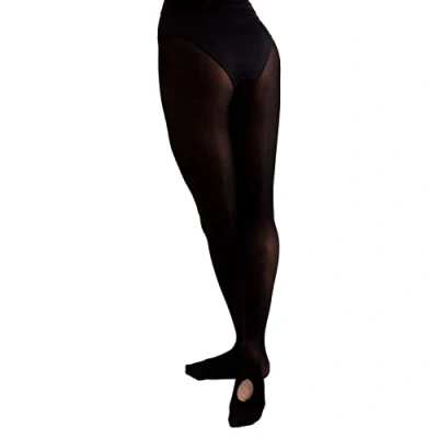 Image of Undercover Ladies Intermediate Convertible Dance Tights Black Large