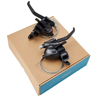 Image of SHIMANO Altus ST EF41 EZ fire plus STI set for V brakes, 3x7 speed, 2 finger lever, black One Size,STEF41P7AL
