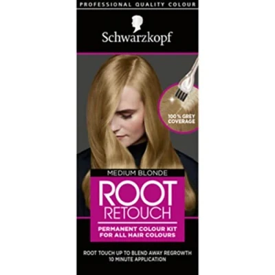 Image of Schwarzkopf Root Retouch Permanent Concealer Blonde Hair Dye, Ideal for Touching Up Grey Regrowth, Ammonia Free, Medium