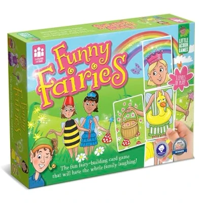 Image of Little Acorn Games Funny Fairies Board Game Educational for Girls &amp; Boys, 3 8 Years Old Family 2 4 Players Gifts Kids Christmas, Birthdays Fairy Gift