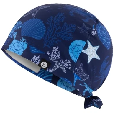 Image of B well Modena Scrub Hat Cap Hats Surgical Doctors, Nurses, Dentists, Pharmacists, Vets, Medical Staff, Sea Life, One Size