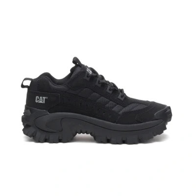 Image of Caterpillar Intruder Leather Mens Trainers Black Suede Size UK 11