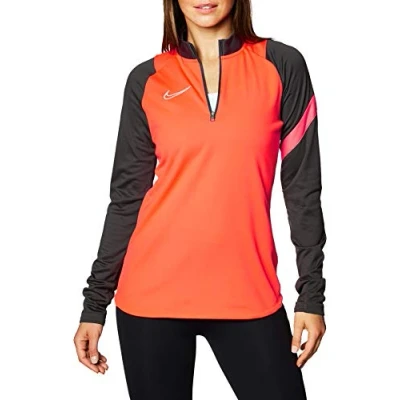 Image of Nike Women&#039;s Academy Pro Drill Top Training, Red Grey, L