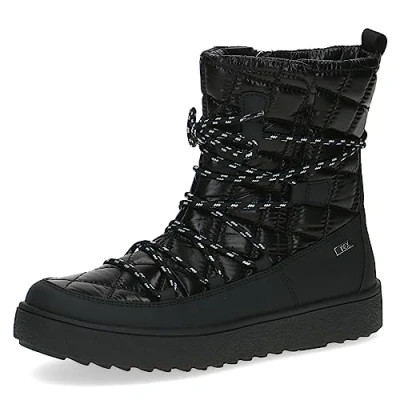 Image of Caprice Women&#039;s 9 26226 41 Flat lace up Boots Warm Lining, Black (Black Comb), 5 UK