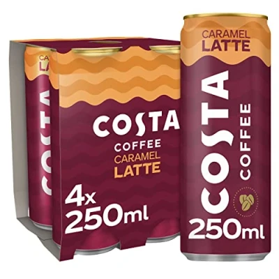 Image of Costa Coffee Caramel Latte 4 x 250 ml