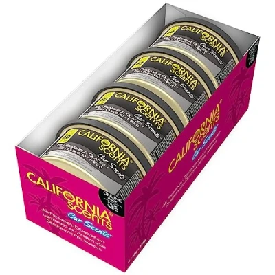 Image of California Scents, Car Air Fresheners Can, Ice Scent, Pack of 4, Strong Adjustable Long Lasting Fragrance, Eliminates Odour