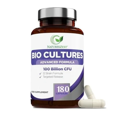 Image of Bio Cultures Complex Probiotics &amp; Prebiotics 100 Billion CFU 6 Month Supply for Gut Health with Lactobacillus Saccharomyces Boulardii Men Women 180 Caps