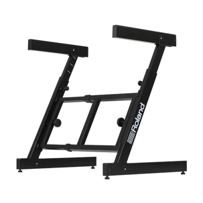 Image of Roland KS 11Z Keyboard Stand Heavy Duty Z with Wide Adjustment Range for 88 Note Stage Pianos &amp; Other Keyboards Foldable Padded Support Arms Easy Transport Storage