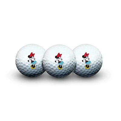 Image of Team Effort Golf Ball Pack of 3 Disney Minnie Mouse