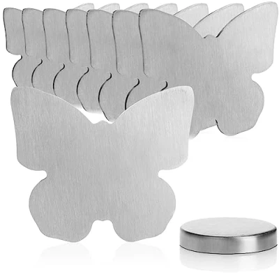 Image of com four® 8x tablecloth weights made of stainless steel magnetic clip approx. 60 g