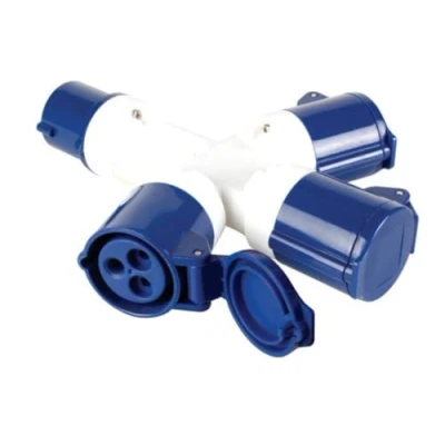 Image of Perel ECEES1 CEE 3 Way Splitter, 1 Input to Outputs, 230 Volt