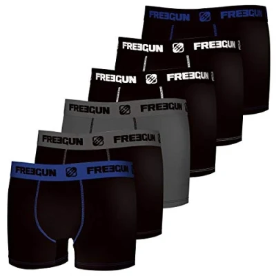 Image of FREEGUN Men&#039;s Solid FG/SOL/AM/1/PK6 Underwear, P, Large (Pack of 6)