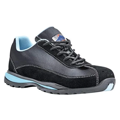 Image of Portwest Steelite Women&#039;s Safety Trainer S1P HRO, Size: 36, Colour: Black, FW39BKR36