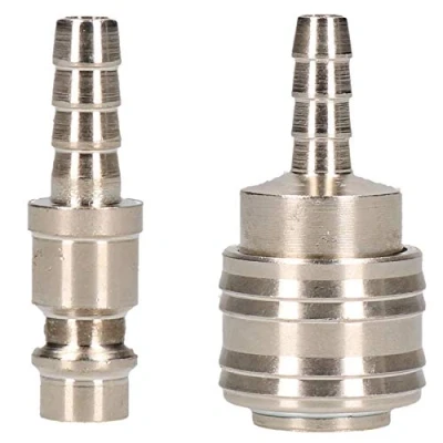 Image of Euro Air Hose Connector Fitting Quick Release Pack with Tail Barb 2pk
