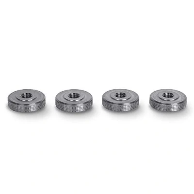 Image of PrecisionGeek Knurled Thumb Nuts/Female Wheel Lock Nut Adapter Stainless Steel M6 x 5mm (20mm dia) (Set of 4)