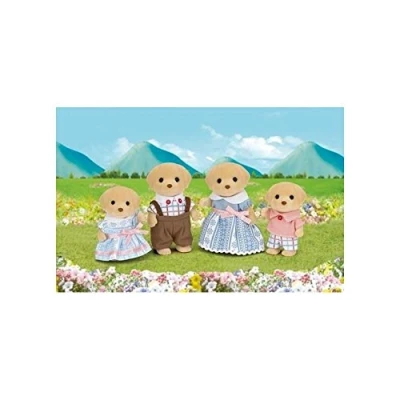 Image of Sylvanian Families Yellow Labrador Family dollhouse playset
