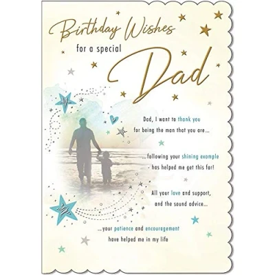 Image of Piccadilly Greetings Traditional Birthday Card Dad 9 x 6 inches,Green