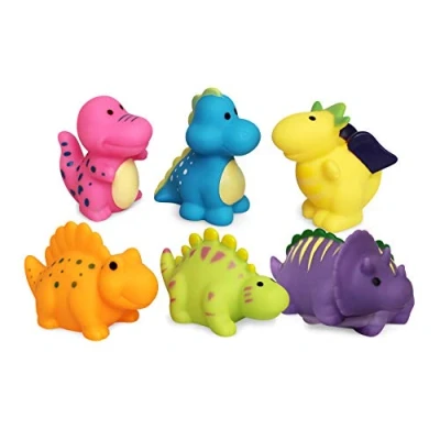 Image of Bath Toys Floating Dinosaur Toys(6PCS),Baby Soft Time Toys,Bathtub Learning and Bathroom for Toddlers