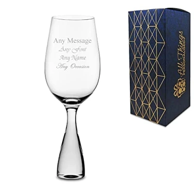 Image of Personalised Engraved Wine Party Red Glass 19oz, Gift Boxed, Birthday Christmas Wedding
