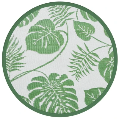 Image of vidaXL Outdoor Carpet Garden Rug Reversible &amp; Easy Clean PP Patio Mat, UV Resistant Picnic Area Green Rug, Lightweight, 160 cm