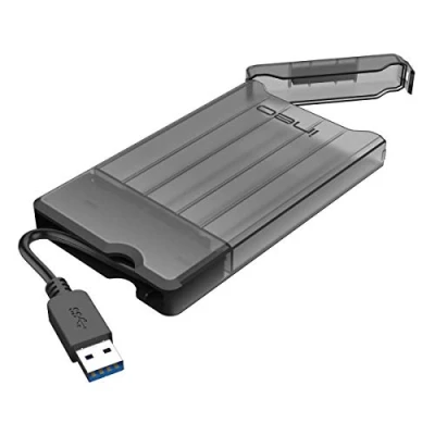 Image of ineo 2.5 inch USB 3.0 Tool Less External Hard Drive Enclosure for 9.5mm &amp; 7mm SATA HDD SSD with UASP Supported [T2573]