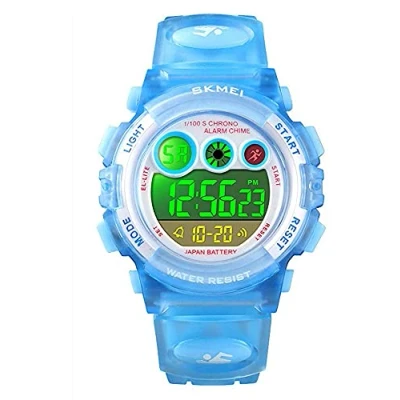 Image of SKMEI Kids Sports Watch, Waterproof Multifunctional Digital Display Outdoor Birthday Gifts Light Blue for Children, Pink,
