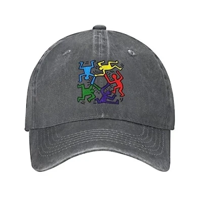 Image of TONFON Baseball Cap Hiphop Sun Hat Keiths Abstract Dancer Women Men Personalized Adjustable Unisex Geometric Graffiti Dad Spring Snapback Birthday Gifts