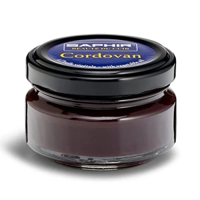 Image of Saphir Crème Cordovan 50ml Leather Shoe Polish Care to Restore and Shine, Cordovan, 50 ml