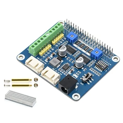 Image of Waveshare HRB8825 Stepper Motor HAT (B) for Raspberry Pi/Jetson Nano,Drives Two Motors Up to 1/32 Microstepping, 6 Available Microstepping Modes