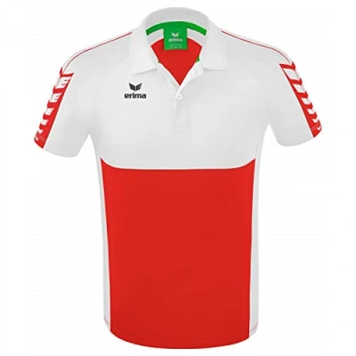 Image of Erima Men&#039;s Six Wings Sport Polo, Red/White, XXL