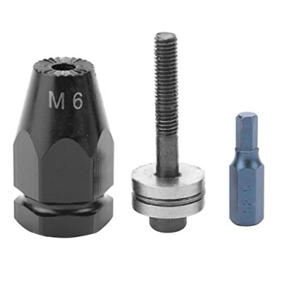 Image of Riveter Gun Head, M5 M6 M8 M10 Pneumatic Riveters Head Parts Riveting Nut Head(M6 Hex Straight Shank)
