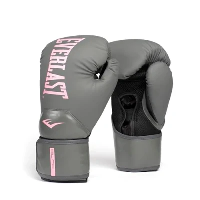 Image of Everlast Unisex Elite Training Gloves Grey/Pink 12oz