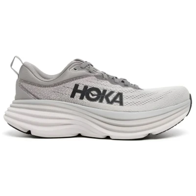 Image of HOKA Bondi 8 Neutral running shoes, Men&#039;s, Size: 10, Sharkskin/harbor mist Textile/synthetics