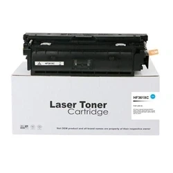 Image of Compatible Replacement for HP CF361X Cyan Toner Cartridge also 508X with the Hewlett Packard Colour Laserjet Enterprise M552 M552DN M553 M553DN M553N M553X