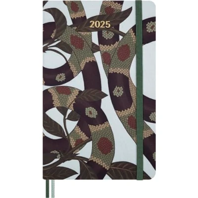 Image of Moleskine Year Of The Snake 12 Month Weekly Notebook Diary With Space For Notes, Planner Hard Canvas Cover And Elastic Closure In Fabric, Collection, Large Size 13 x 21 cm