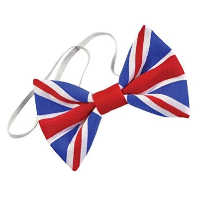 Image of Bristol Novelty BA2890 Union Jack Bow Tie Cloth, Mens, One Size