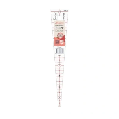 Image of Sew Easy 9 Wedge Ruler Quilting &amp; Patchwork Rule for Applique Sewing, Transparent Acrylic Non Slip
