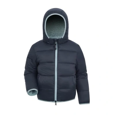 Image of LeMieux Mini Megan Childrens Reversible Puffer Jacket Navy Blue 5 6 Years