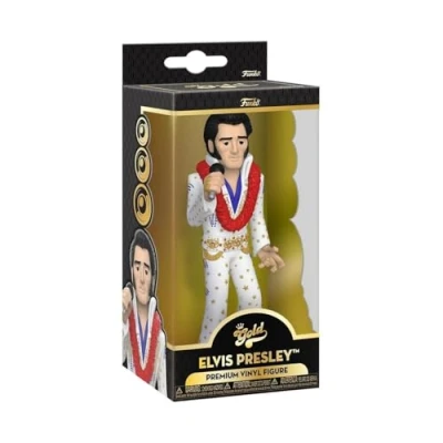 Image of Funko Vinyl Gold 5&quot;: Elvis Presley Collectable Action Figure Birthday Gift Idea Official Merchandise Ideal Toy for Music Fans Your Collection and Display