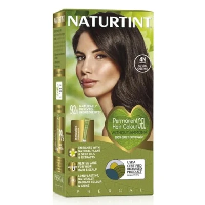 Image of Naturtint Permanent Hair Colour, 4N Natural Chestnut, Chestnut