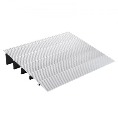 Image of VEVOR Door Threshold Ramp, 5&quot; Rise, 800 lbs Load Capacity, Ramp for Wheelchairs, Aluminum Doorways, Adjustable Modular Scooters, Power Chairs