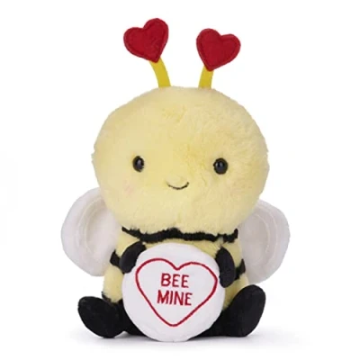 Image of Posh Paws 37684 Swizzles Love Hearts 18cm (7 inches) Bethany Bumble Bee Mine&#039; Soft Toy, Yellow