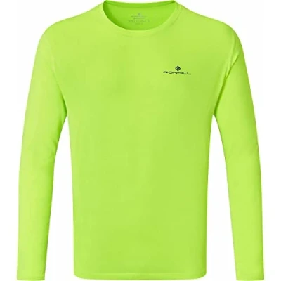 Image of Ronhill Mens Core L/S Tee, Fluo Yellow/Black, XL EU